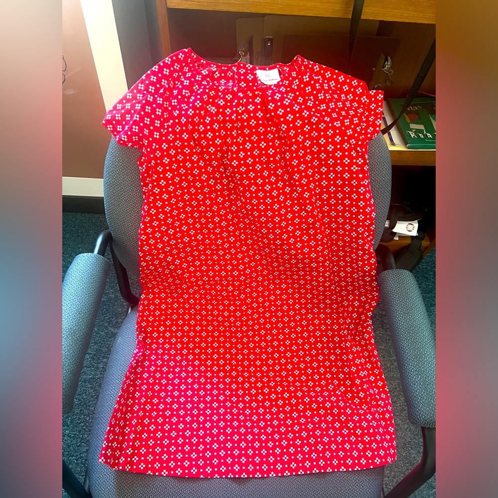 Hannah Anderson red and white dress
